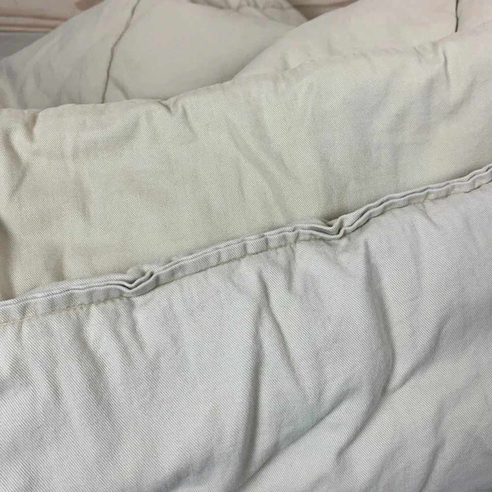 Ralph Lauren Chino Comforter Twin Khaki Tan 90s USA Cotton Heavyweight Prep Bed